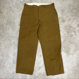 VTG 50s Bullseye Bill Hunting Pants Water Repellent Heavy Duck Brown 36x29 GUC!!